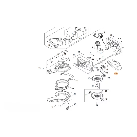STIHL   Osłona SA02 791 7500
